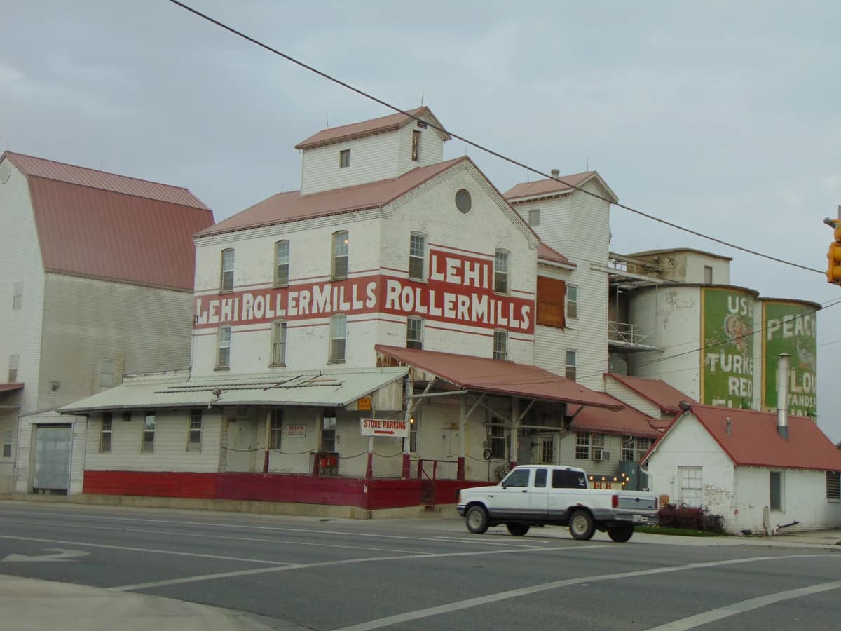 Lehi Roller Mills viewed from East Main Street.
